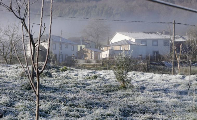 Alerta por frío de hasta 8º bajo cero en Galicia