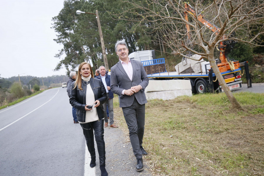 Arrancan las obras de la senda peatonal que conectará Campos con Reboredo en la EP-9101