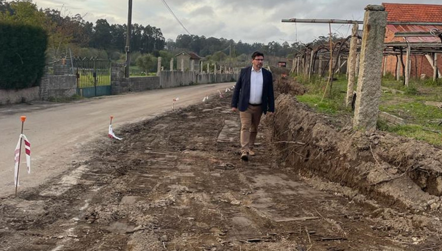 Meaño inicia la segunda fase de ampliación y mejora del vial de A Pedreira con 178.230 euros