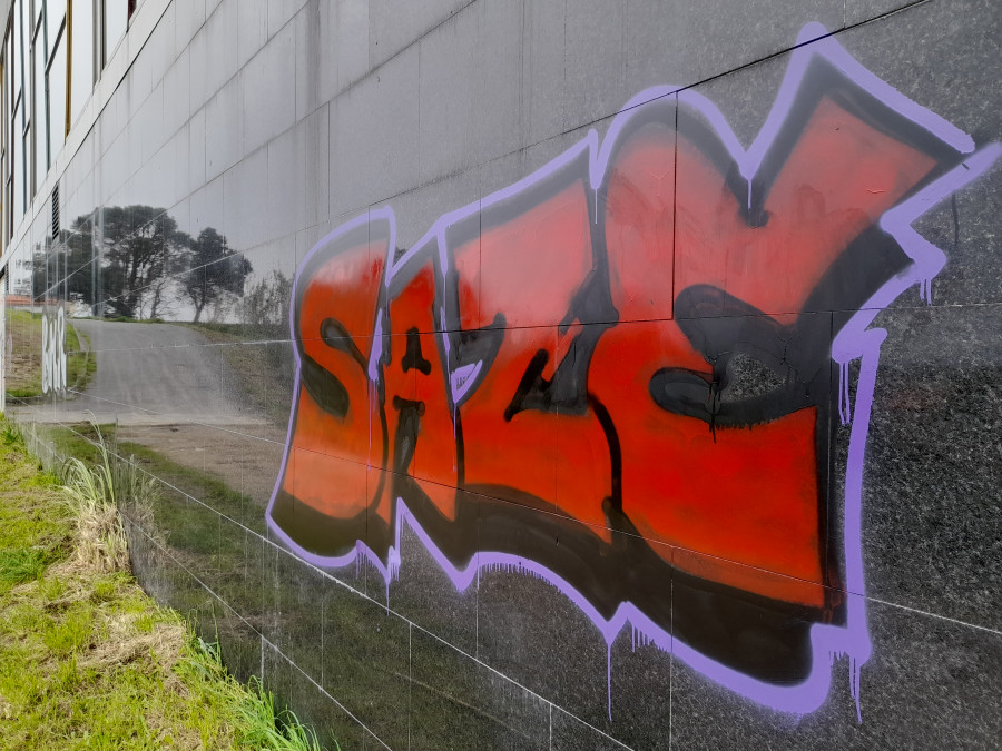 Identifican a seis adolescentes relacionados con unos grafitis en el pabellón Alcalde Torres Colomer de Palmeira