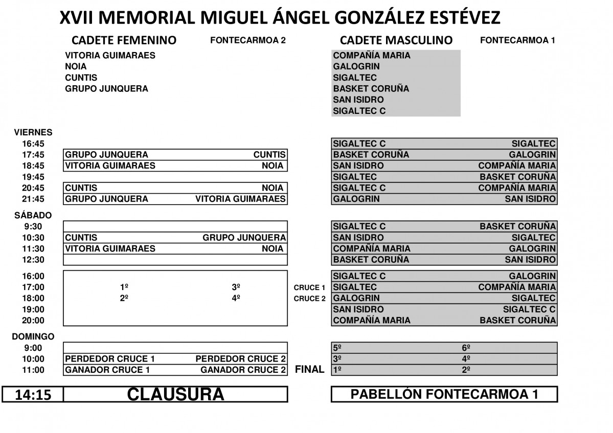 MEMORIAL MIGUEL A GONZALEZ CADETE  1 