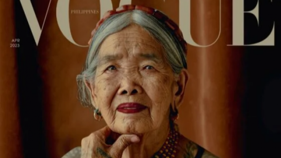 Una centenaria tatuadora indígena filipina, portada de Vogue mas longeva