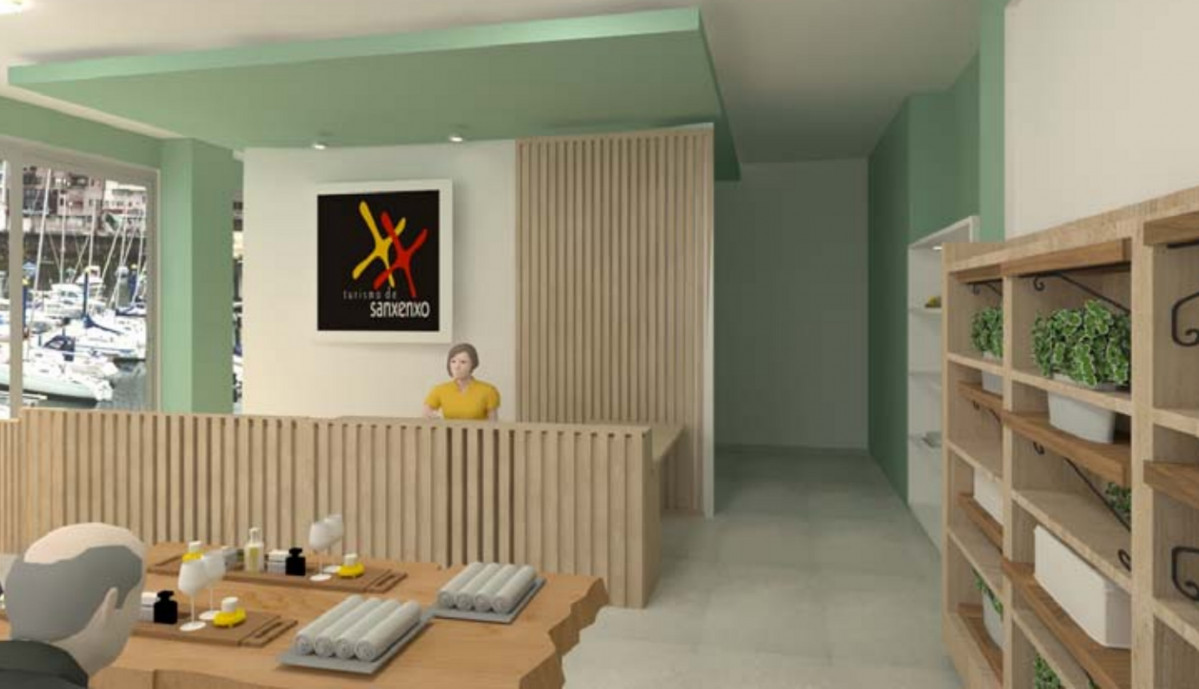 Reforma oficina de turismo puerto deportivo sanxenxo