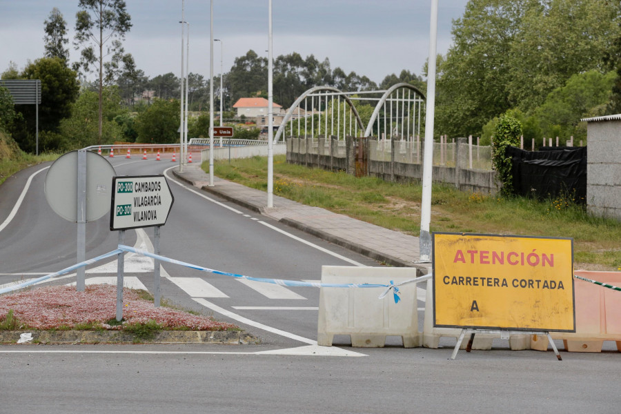 La oxidación, posible causa del colapso del puente de Pontearnelas, que se apuntalará