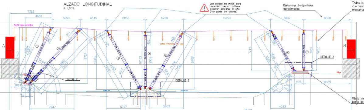 Croquis puntales puentes Pontearnelas