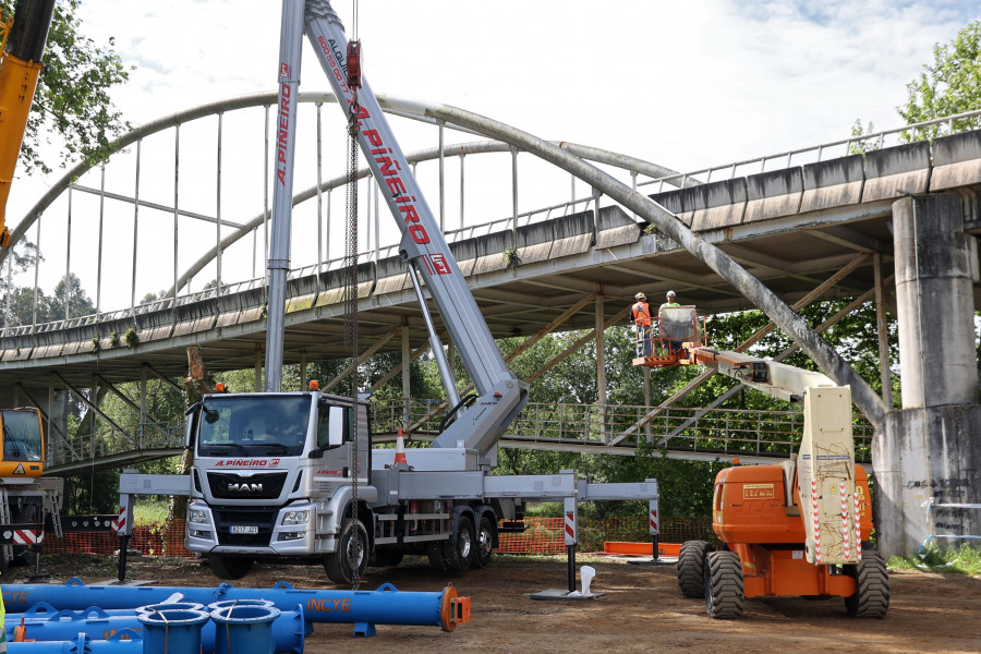 Así quedará apuntalado el puente colapsado en Pontearnelas
