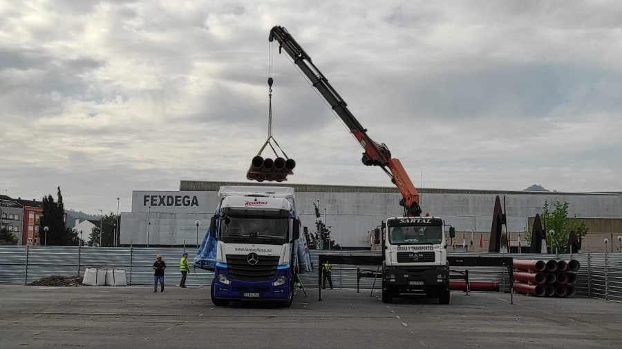 Avanzan a buen ritmo las obras del futuro tanque de tormentas de la explanada de Fexdega