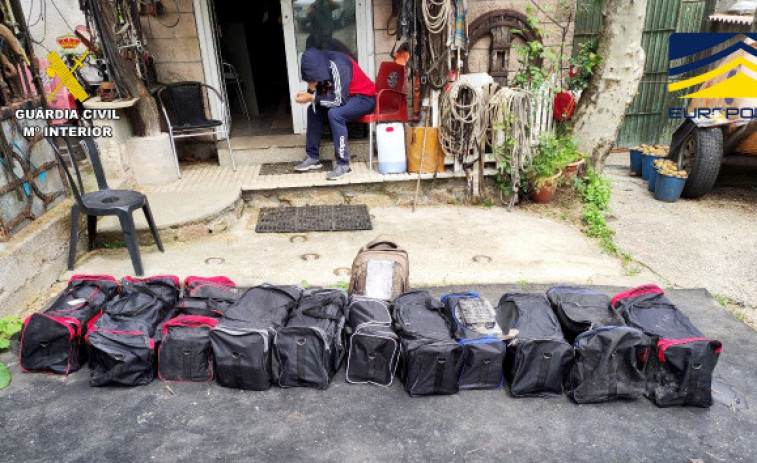 Diez detenidos y 220 kilos de cocaína en Vilagarcía
