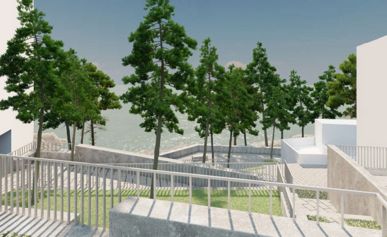 Sanxenxo proyecta recuperar la fachada marítima del mirador de A Peixeira en Portonovo