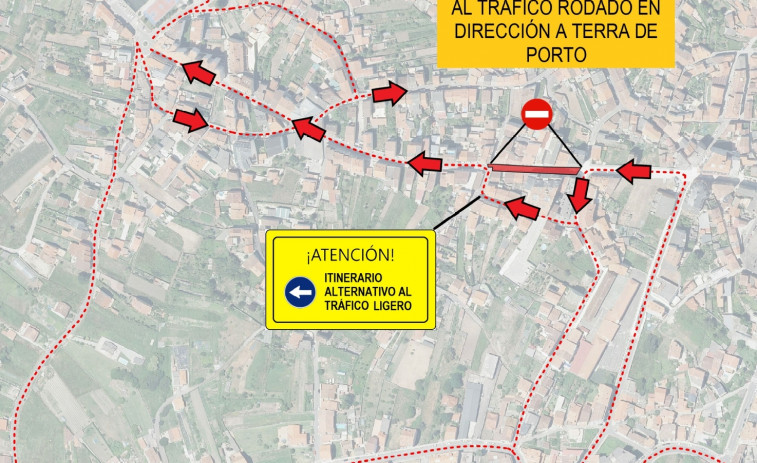O Grove abrirá un novo itinerario alternativo de tráfico o xoves tralo pintado da Rúa Alexandre Bóveda
