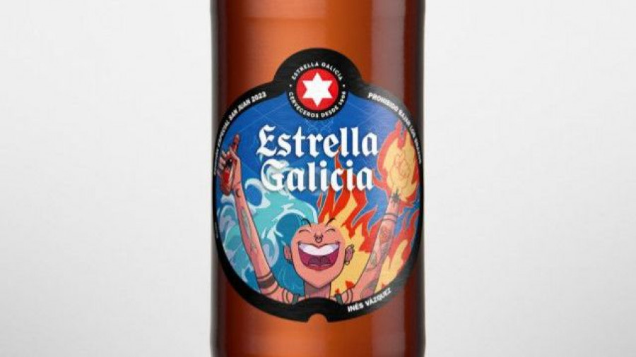 Estrella Galicia celebra la noche de San Juan con agua y fuego en su etiqueta