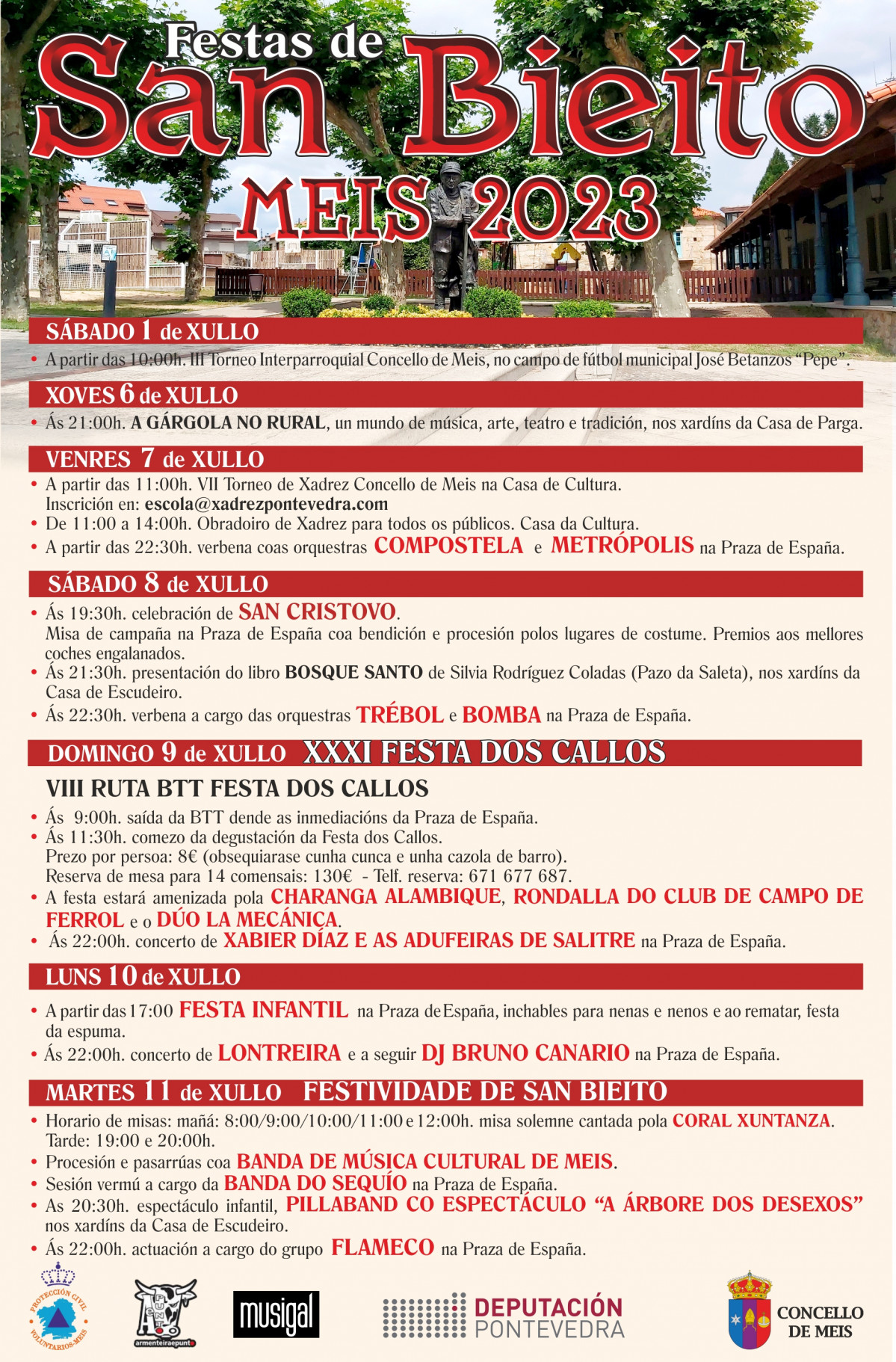 SAN BIEITO 2023 cartel fiestas Meis Callos
