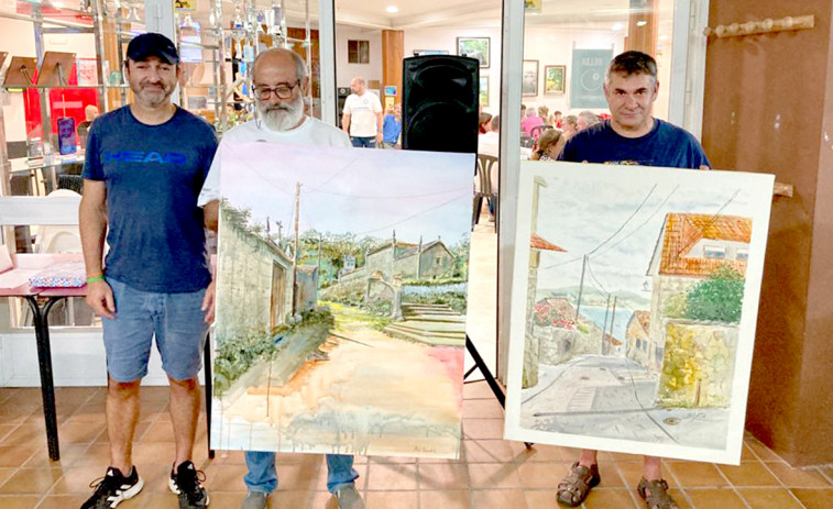 Abel Barandela se hace con el primer premio del concurso de pintura al aire libre de La Cultural de Sanxenxo