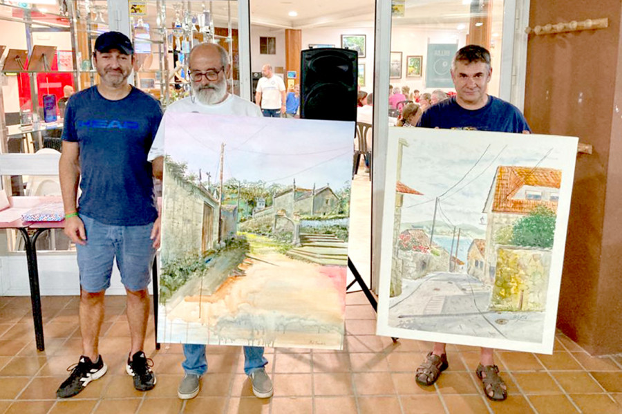 Abel Barandela se hace con el primer premio del concurso de pintura al aire libre de La Cultural de Sanxenxo