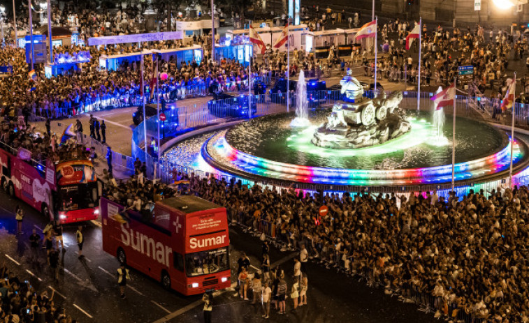 Cientos de miles de personas reivindican los derechos Lgtbi en Madrid en un Orgullo marcado por el 23-J