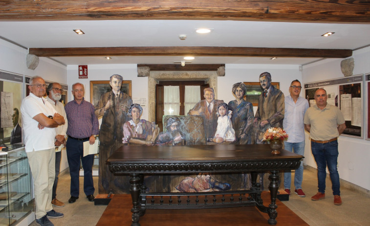 O Cuadrante luce una nueva joya: un mural de Laiglesia que recrea una foto de familia de Valle-Inclán