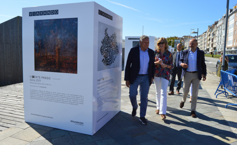 La exposición “Viaxando” de Afundación y Abanca puede verse hasta el 6 de agosto en el Paseo de Baltar