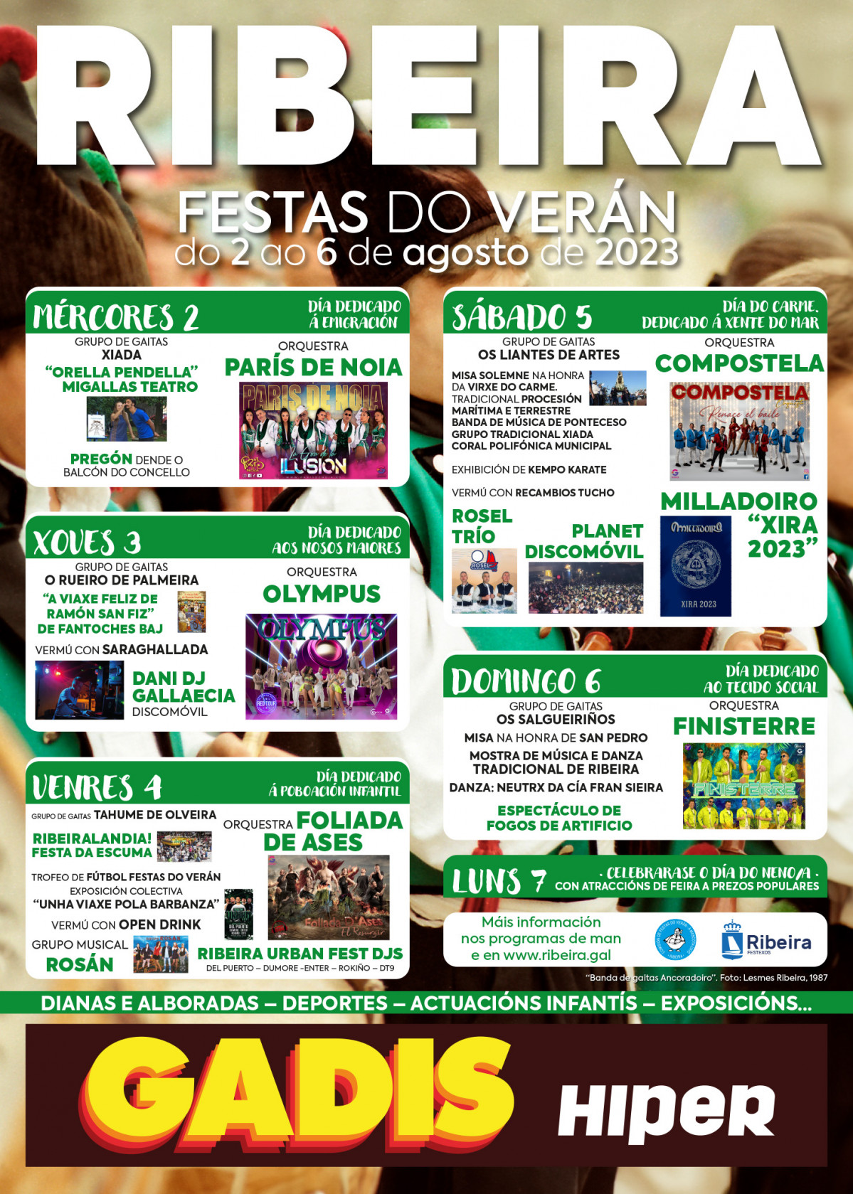 Cartel Festas do Veru00e1n Ribeira 2023