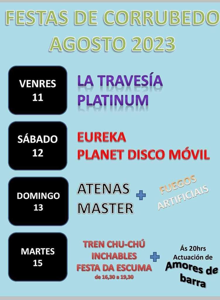 Cartel festas Corrubedo
