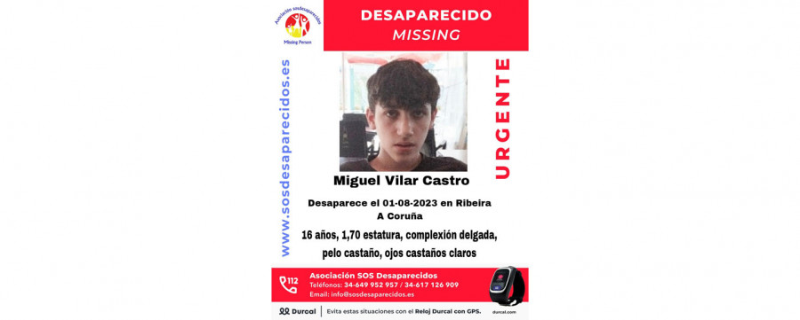 Buscan a un menor de Ribeira desaparecido desde hace más de diez días