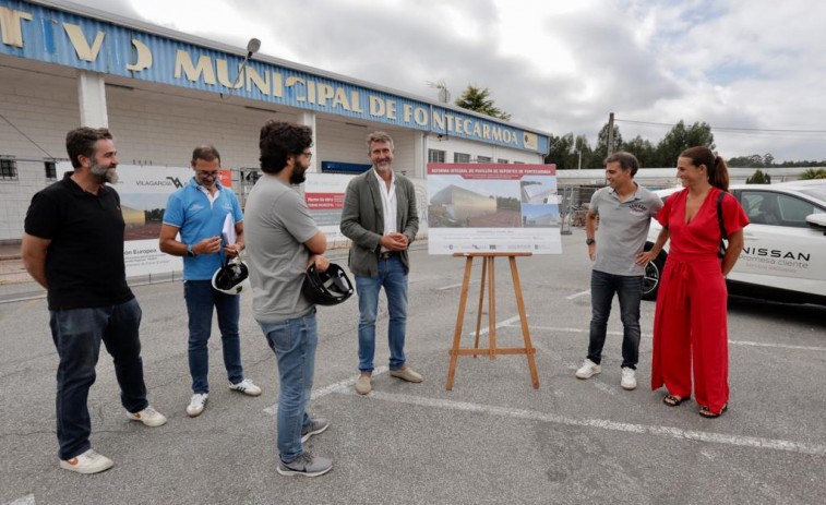 Un pabellón funcional y moderno en un complejo deportivo de Fontecarmoa que tendrá grandes transformaciones