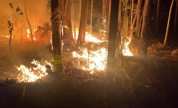 Segundo incendio en la misma zona de Corvillón en dos noches consecutivas