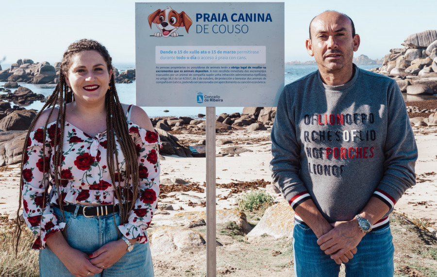 La playa ribeirense de Couso tendrá la condición de canina entre el 15 de julio y 15 de marzo a modo de prueba