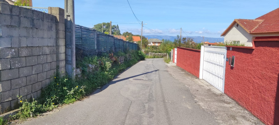 El PP denuncia que en A Lagoa los vecinos van por la carretera porque la maleza invade las aceras