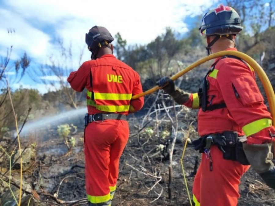 Noche sin incidencias relevantes en el incendio forestal de Tenerife a pesar del viento