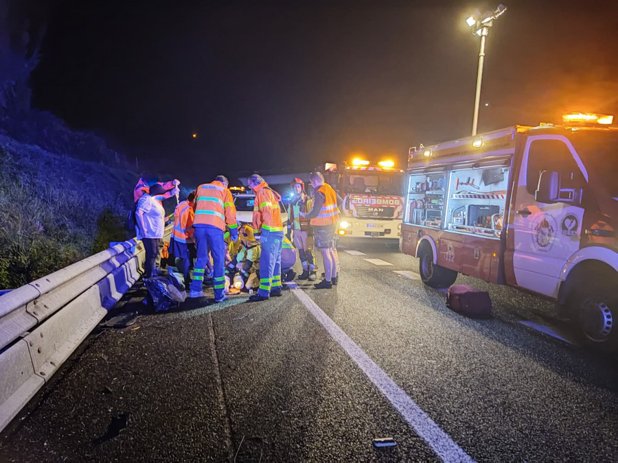 Amputan parte de la pierna derecha al pobrense herido grave en el brutal accidente de la autovía en Taragoña