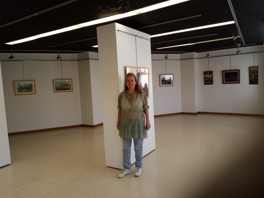 María José Rodríguez expone "Ao Son da Pintura" en Porto do Son