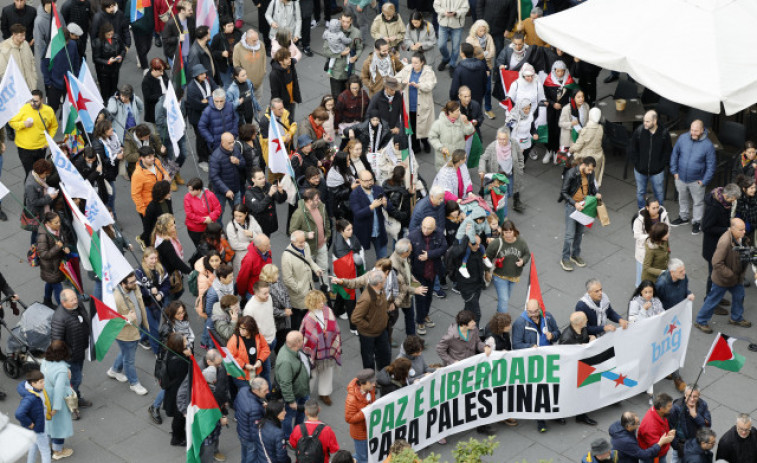 Galicia se manifiesta en solidaridad con el pueblo palestino