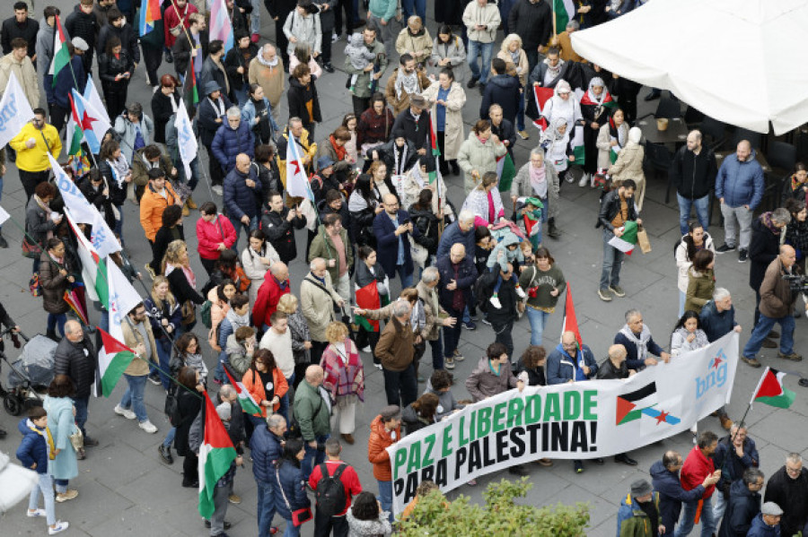 Galicia se manifiesta en solidaridad con el pueblo palestino