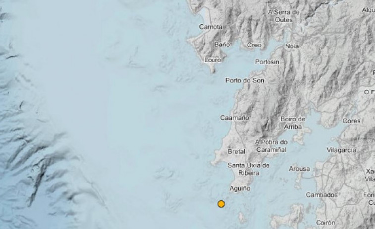 El mayor terremoto del año en la Ría de Arousa, frente a Aguiño y de magnitud 3, casi no se percibió