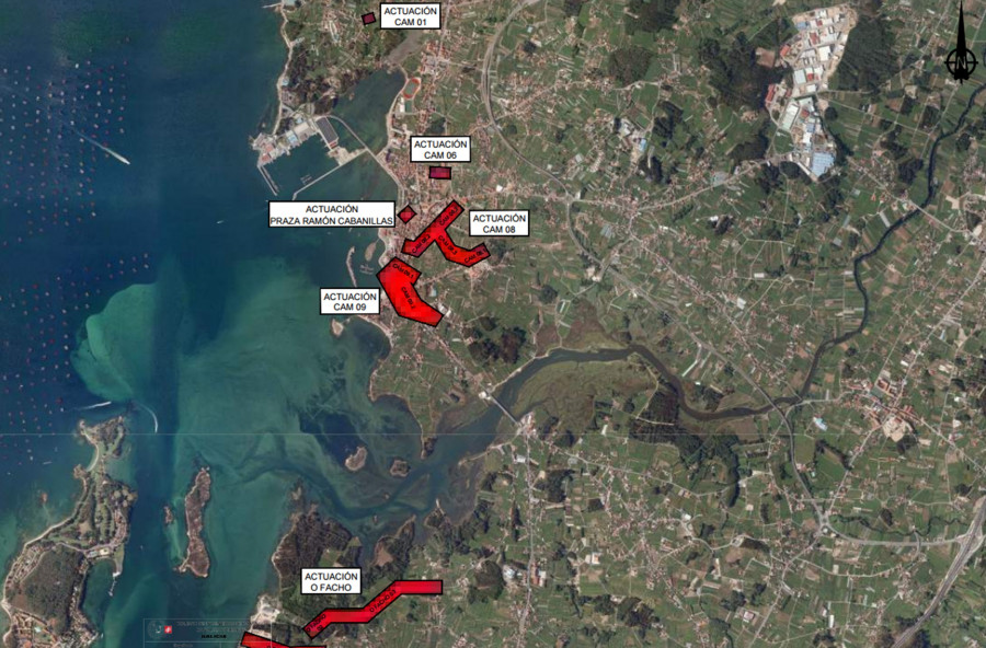 El macroproyecto de saneamiento para Cambados empezará en unos días y por Aldea de Tragove