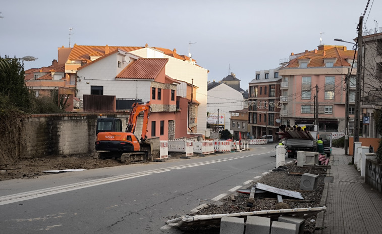 Las obras del boulevard de Portonovo contemplan la construcción de dos nuevas glorietas a principios de año