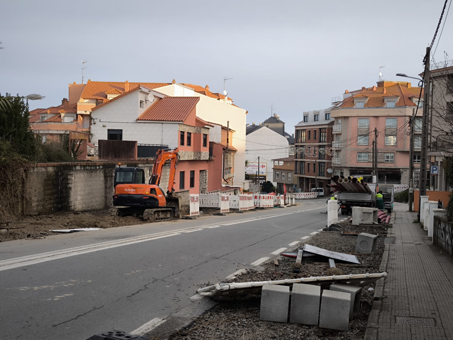 Las obras del boulevard de Portonovo contemplan la construcción de dos nuevas glorietas a principios de año