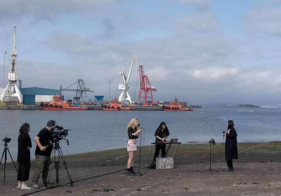 Graban un capítulo de "Un país para escucharlo" en el Puerto de Vilagarcía