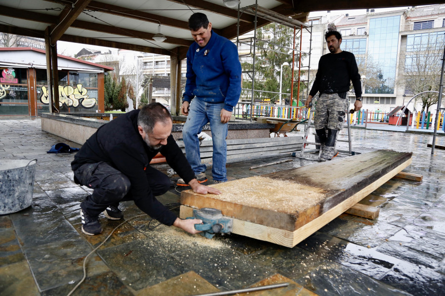 Comienza la restauración de la pérgola del Miguel Hernández
