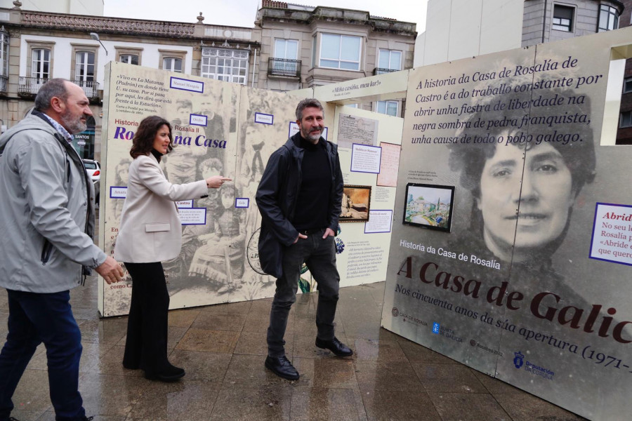 Chega a Vilagarcía a exposición sobre os 50 anos da Casa de Rosalía de Castro