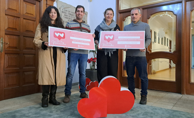 José Francisco Domínguez y Cristina Pose ganan los concursos de cartas de amor y fotografía del San Valentín en A Pobra