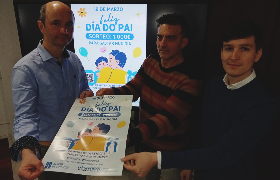 La Asociación de Empresarios de Ribeira sorteará por el Día del Padre 1.000 euros para gastar en 24 horas