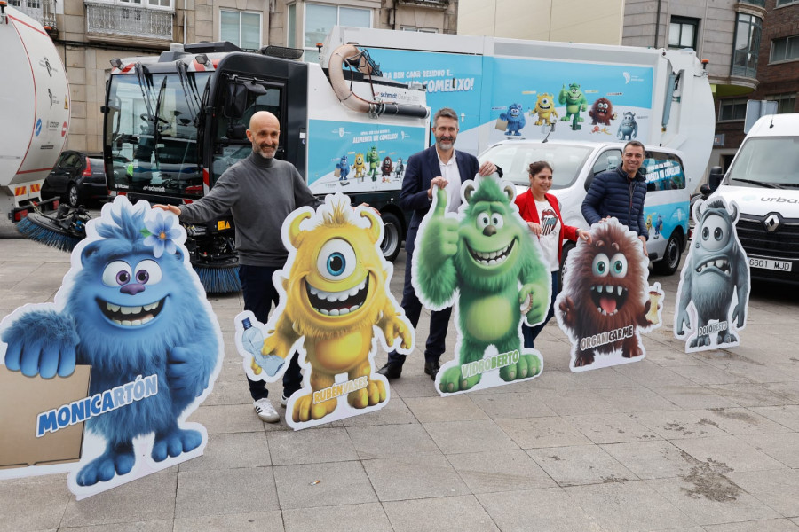 "Comelixos", los monstruitos que enseñan a reciclar en Vilagarcía