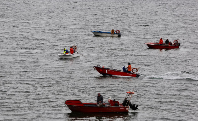 Pesimismo en el regreso del marisqueo a flote en Vilanova: Poca almeja y peores perspectivas
