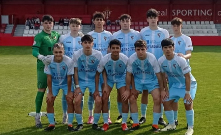 El Arosa juvenil cae en Gijón pese a adelantarse en la primera mitad (4-2)