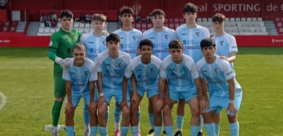 El Arosa juvenil cae en Gijón pese a adelantarse en la primera mitad (4-2)