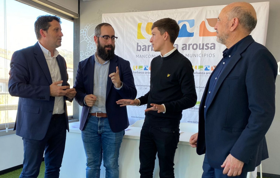 Los cuatro alcaldes de O Barbanza alzan su voz en defensa de la traída de agua y del sector del mar de la Ría de Arousa frente a Altri