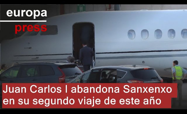 Juan Carlos I abandona Sanxenxo, en su segundo viaje de este año