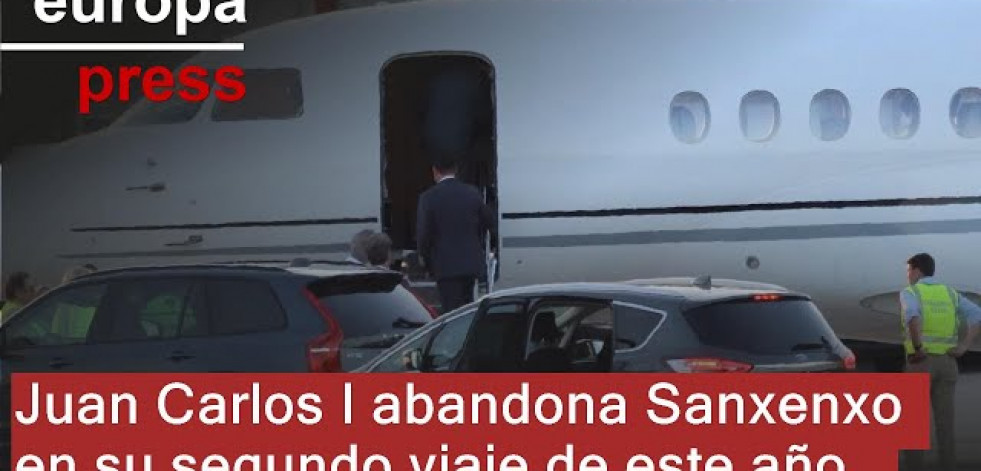 Juan Carlos I abandona Sanxenxo, en su segundo viaje de este año
