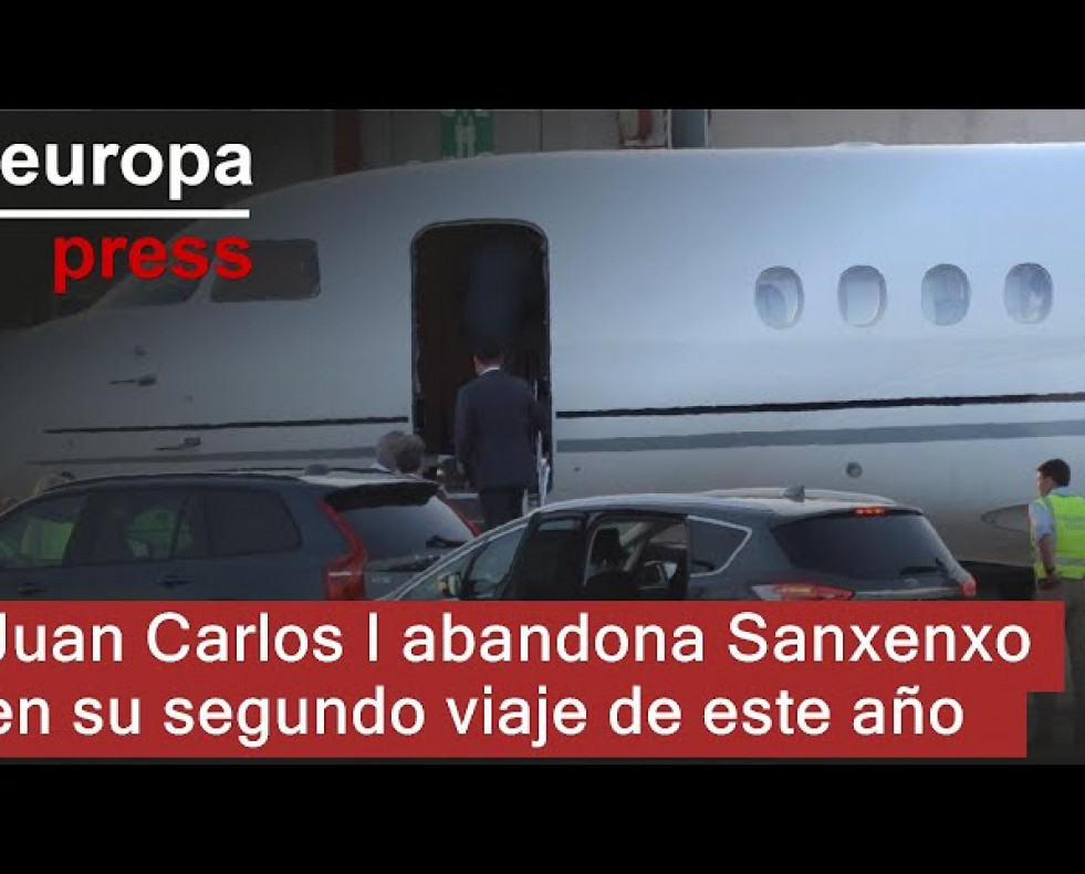 Juan Carlos I abandona Sanxenxo en su segundo viaje de este año